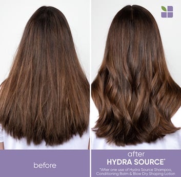 Biolage Hydra Blow Dry Shaping Lotion Before and After